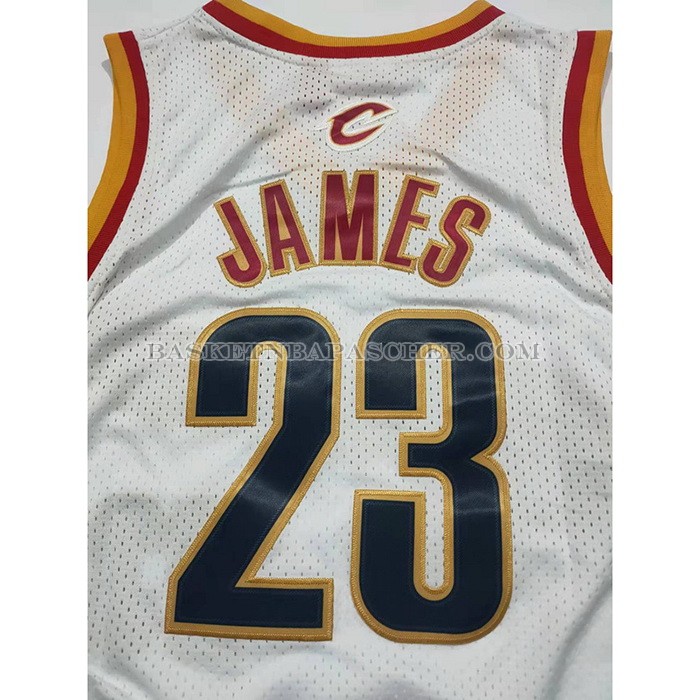 Maillot Cleveland Cavaliers LeBron James NO 23 Mitchell & Ness 2003-04 Blanc